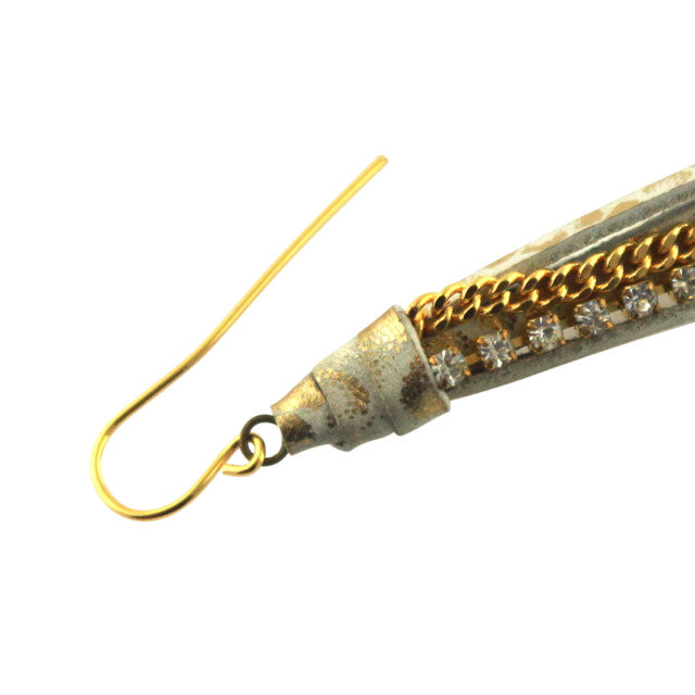 Tassel Earrings In White Gold