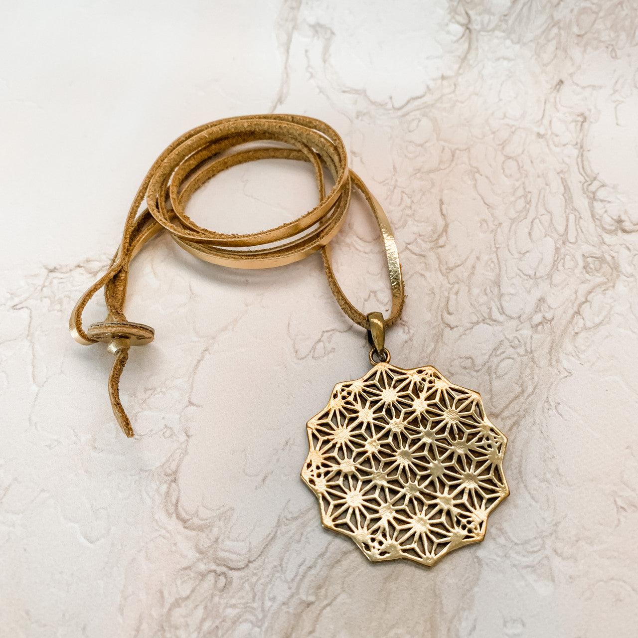 Sample Sale Sacred Geometry Point Necklace in Gold