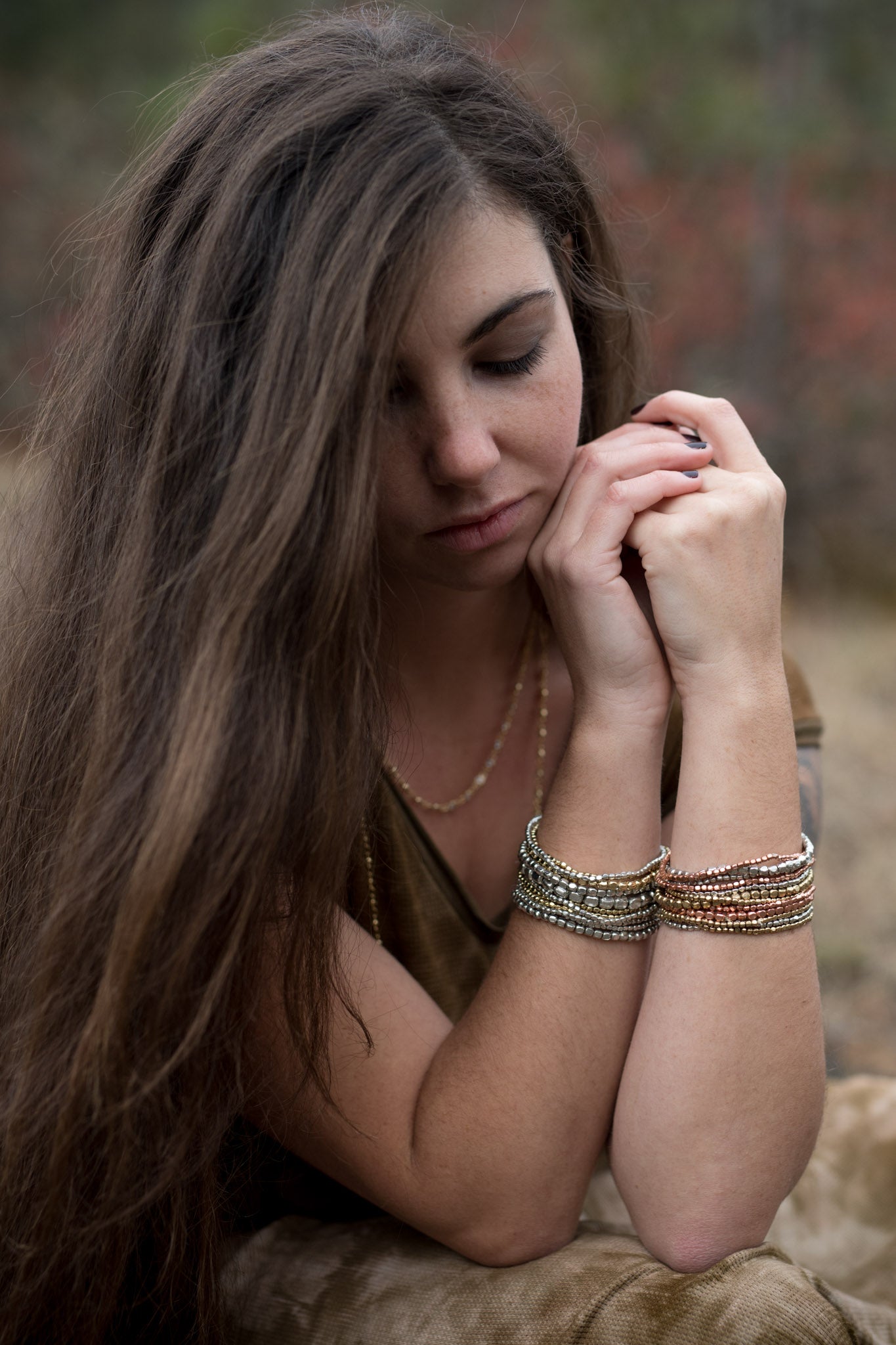 Pebble Bead Bracelets