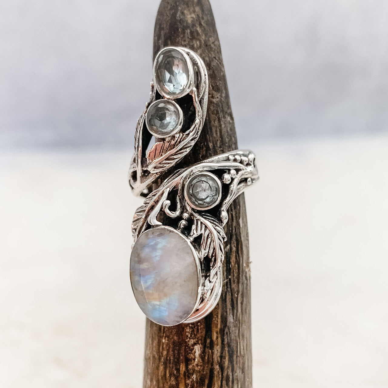 Monica Faceted Moonstone Ring