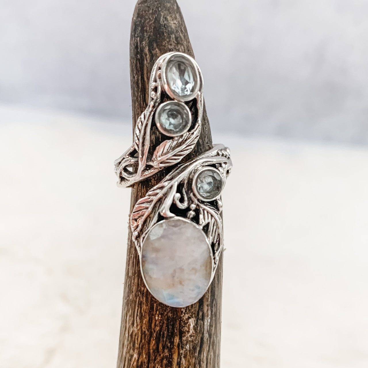 Monica Faceted Moonstone Ring
