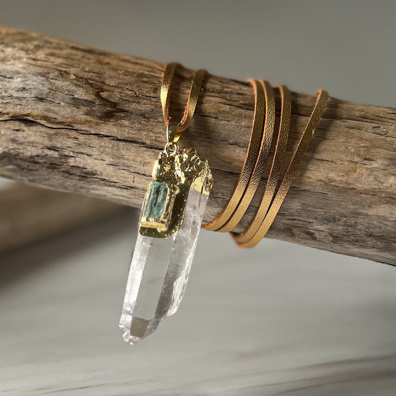Amaya Quartz & Kyanite Necklace