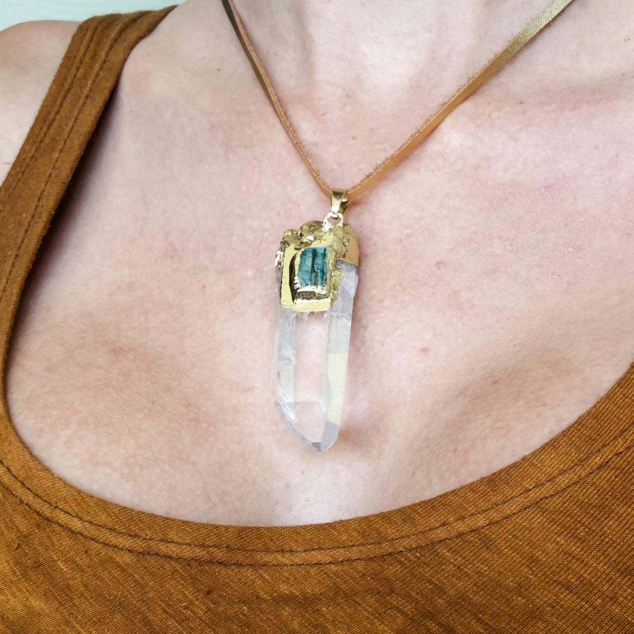 Amaya Quartz & Kyanite Necklace