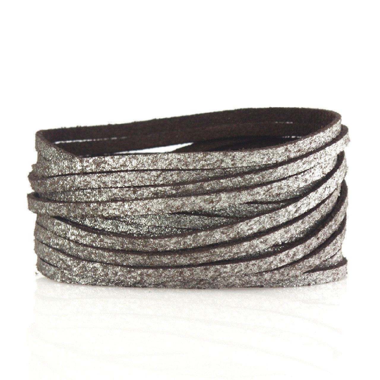 Sliced Wrap Bracelet In Brown Shimmer