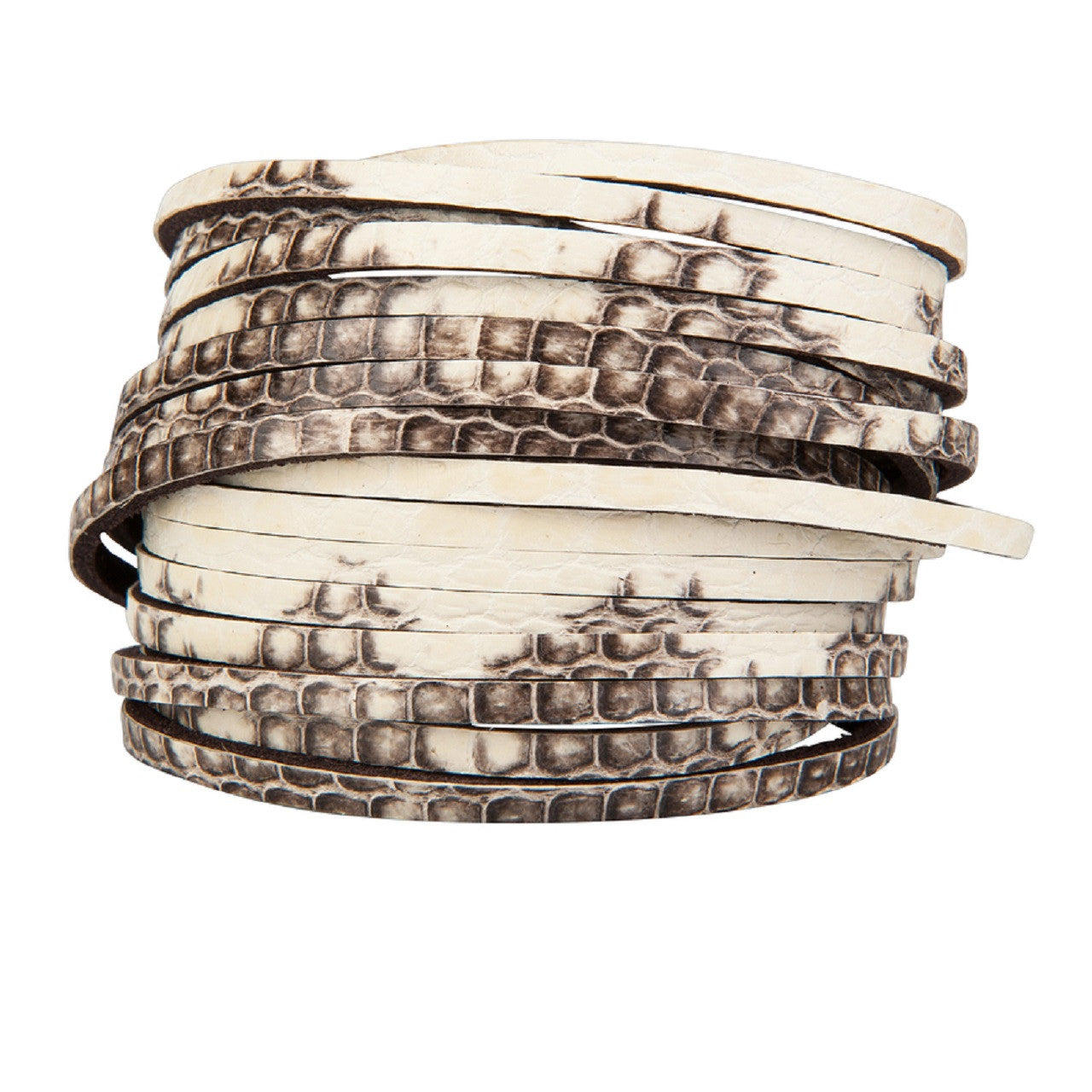 Sliced Wrap Bracelet In Nat Snake Print