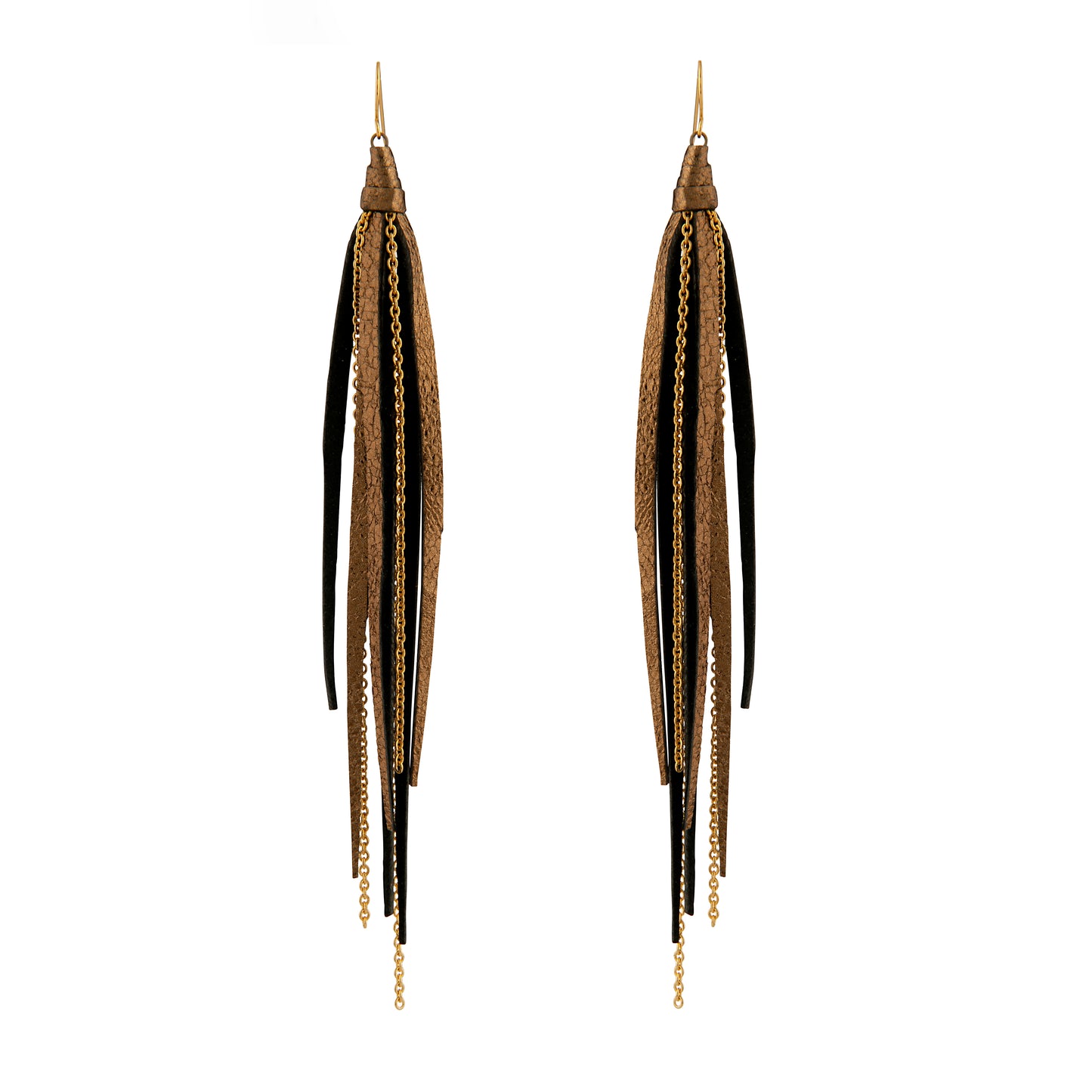 Tassel & Chain Earrings In Diva and Gold