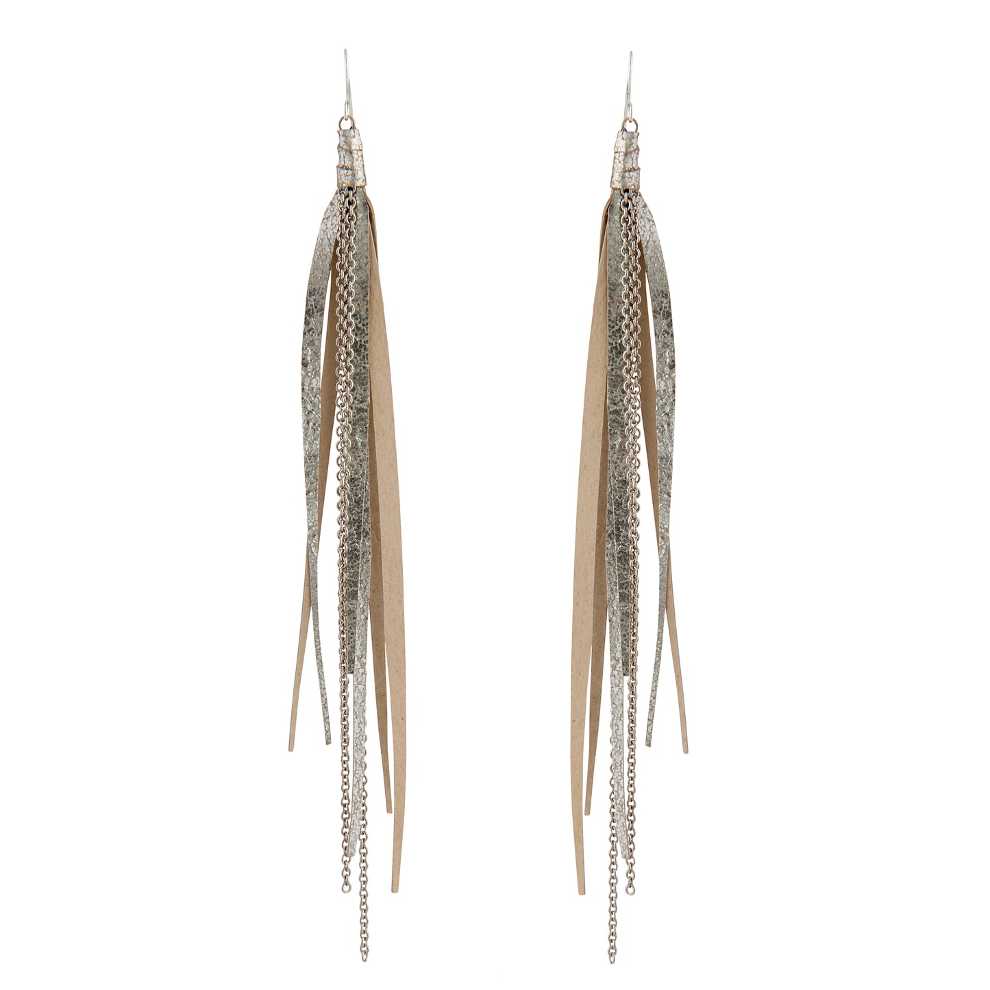 Tassel & Chain Earrings In Katie and Silver