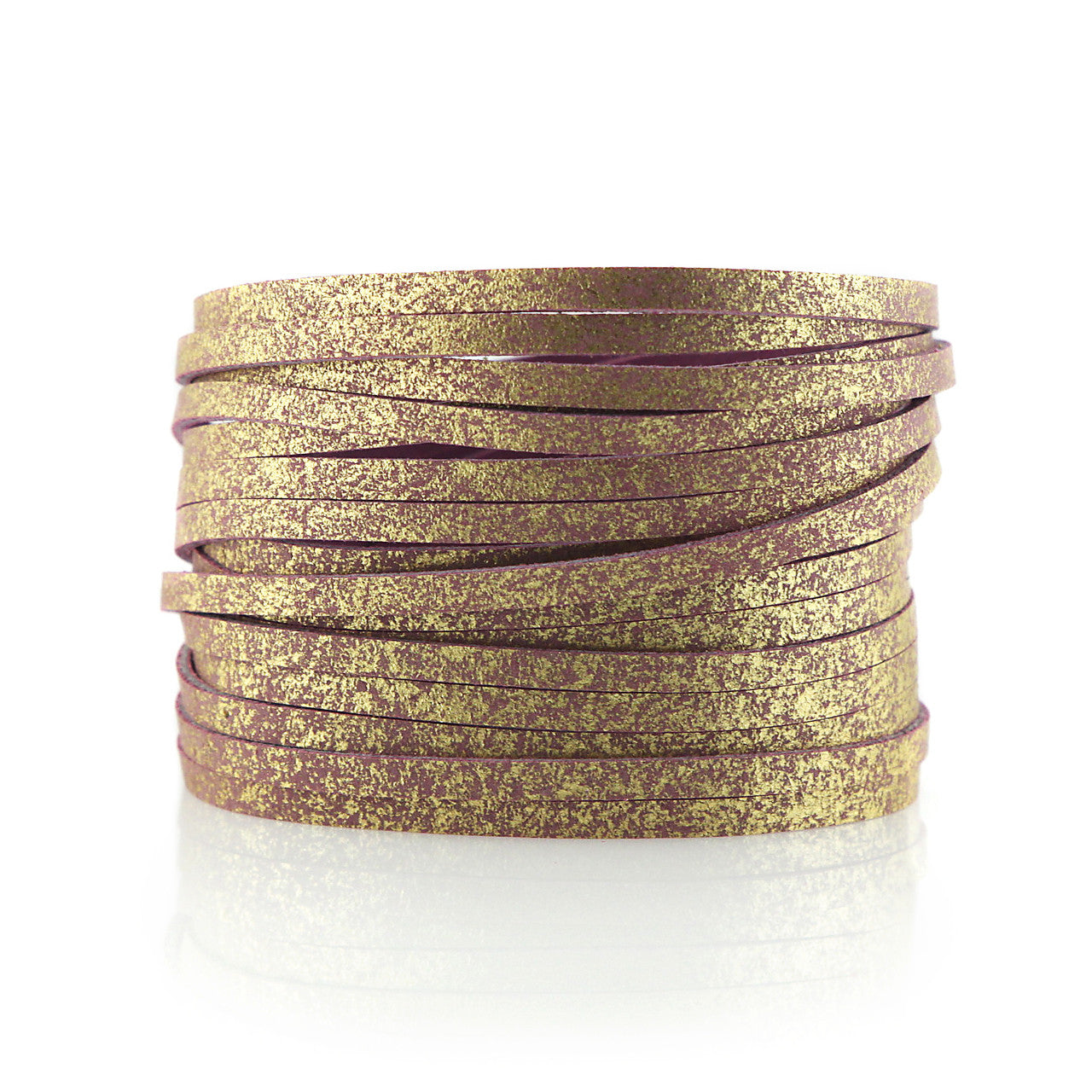 Sliced Wrap Bracelet In Berry Shimmer