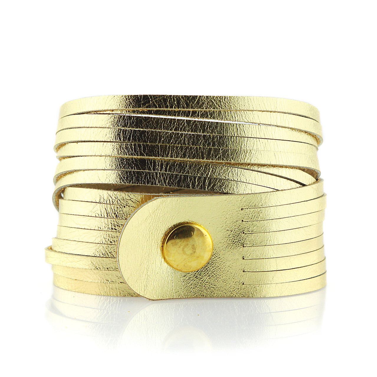 Sliced Wrap Bracelet in Gold