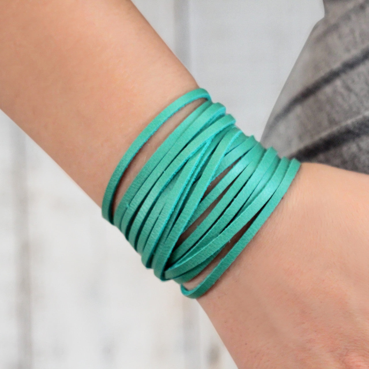 Sliced Wrap Bracelet In Turquoise