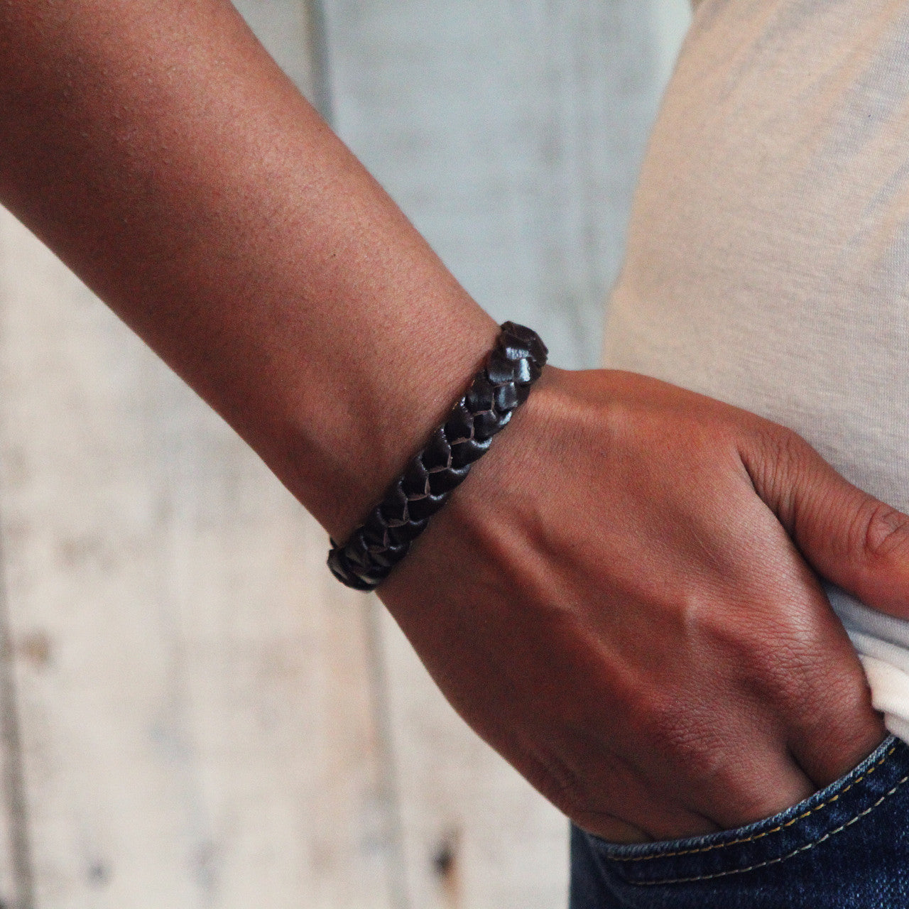 Magic Braid Bracelet in Chocolate