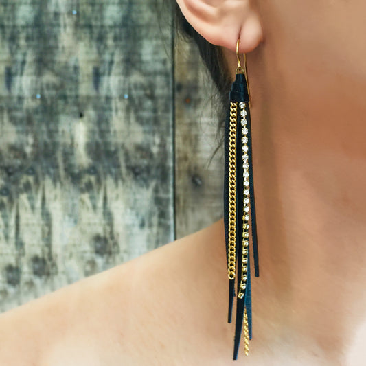 Tassel Earrings In Black