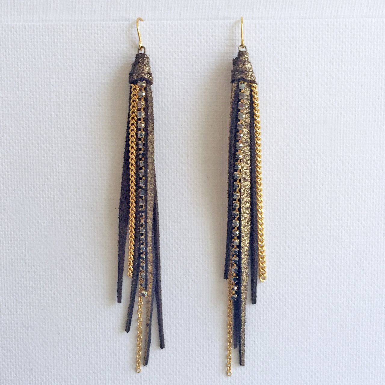 Tassel Earrings In Coffee Shimmer