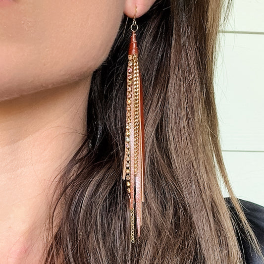 Tassel Earrings In Whiskey