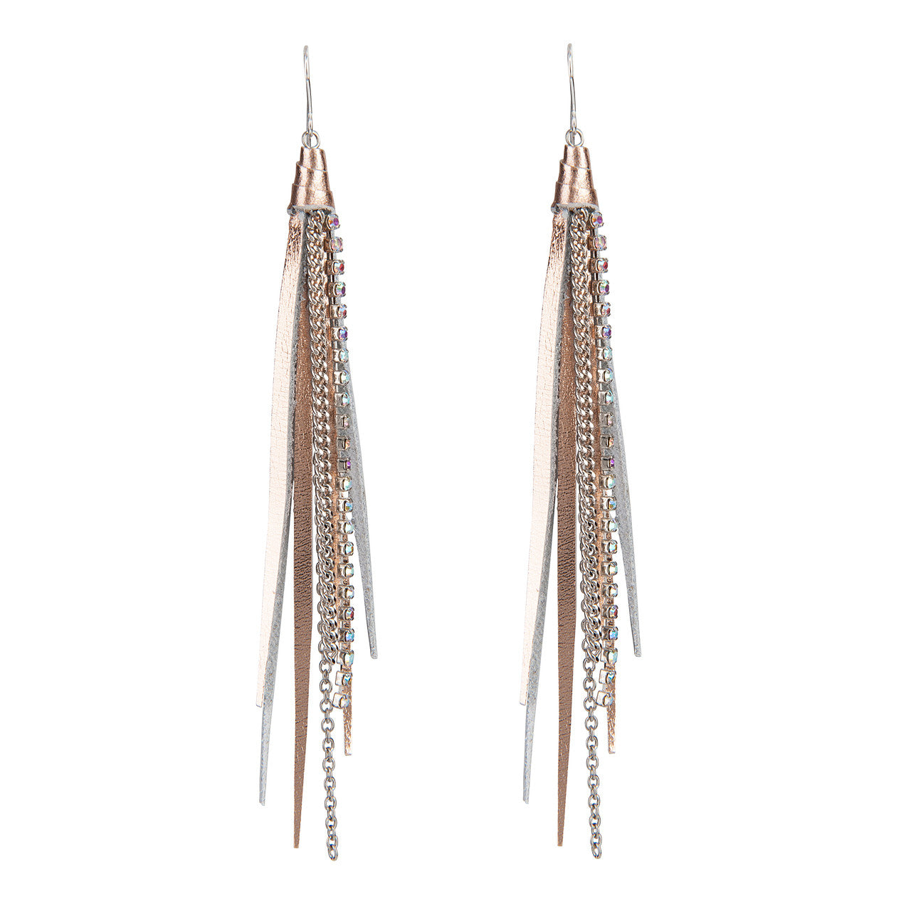 Tassle Earrings In Rose Gold