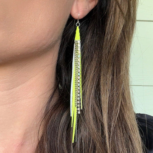 Tassel Earrings In Lemon