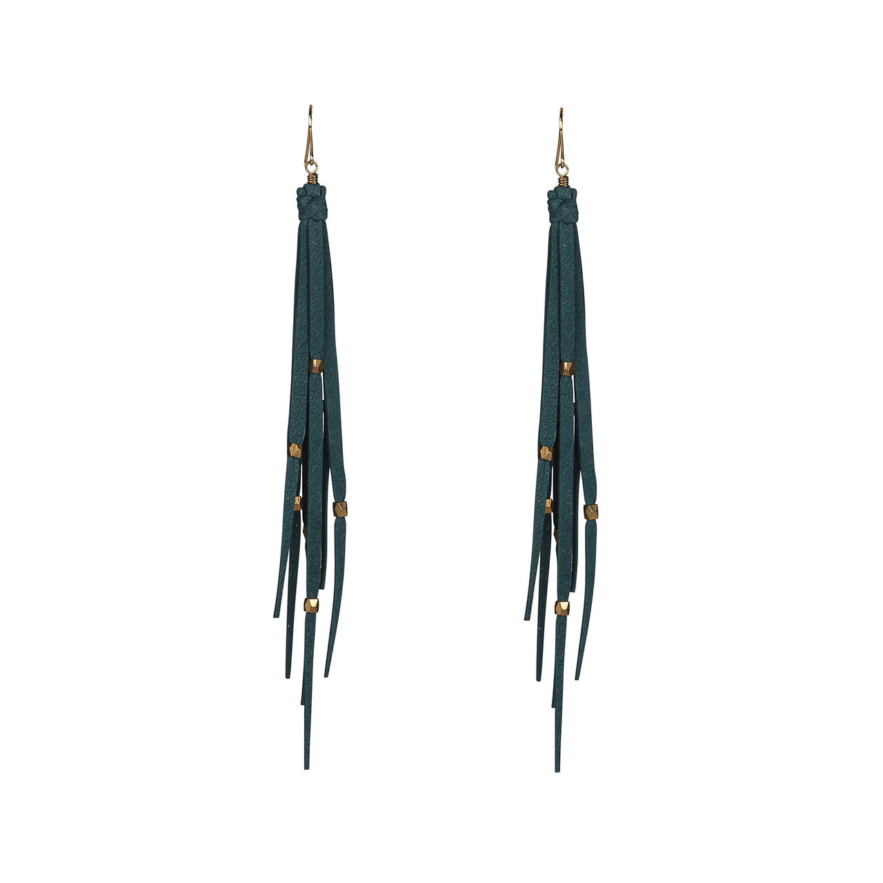 Tara Tassle Earrings In Emerald and Gold