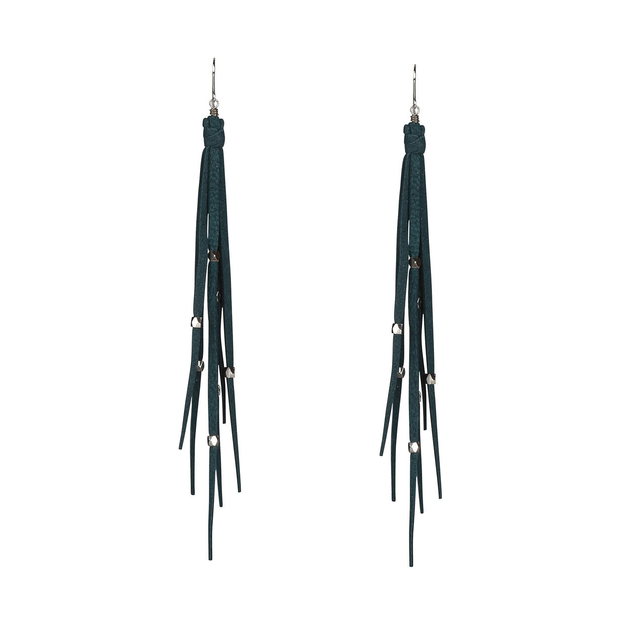 Tara Tassle Earrings In Emerald and Silver