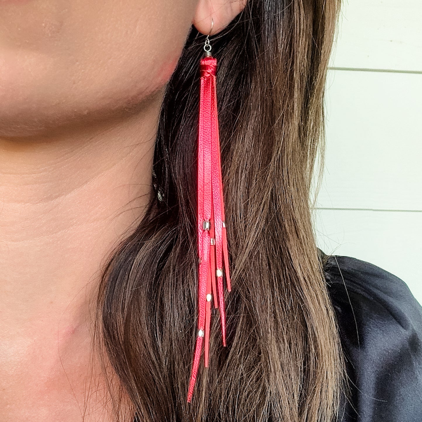 Tara Tassel Earrings in Heart