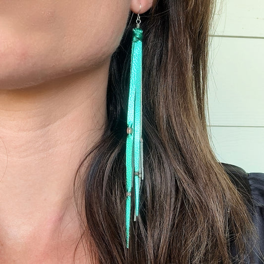 Tara Tassel Earrings in River