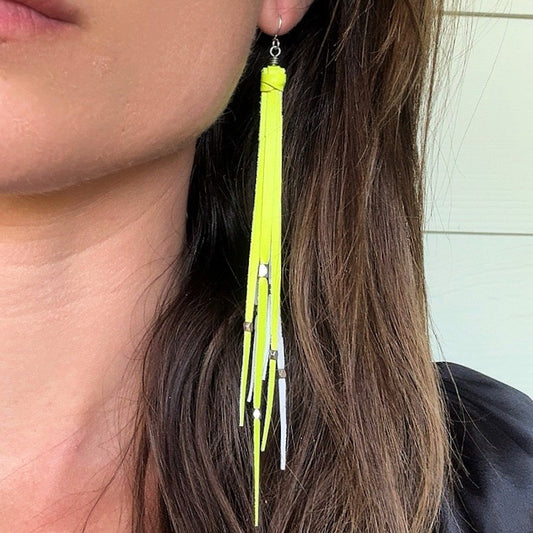 Tara Tassel Earrings in Lemon