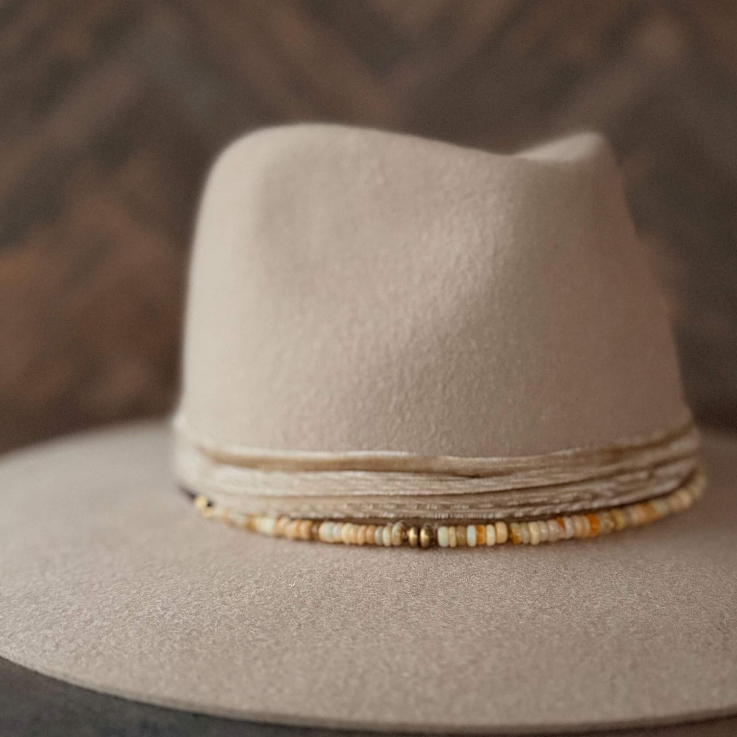 Golden Fire Opal Slider Hat Band