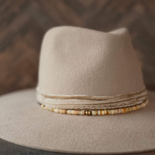 Golden Fire Opal Slider Hat Band