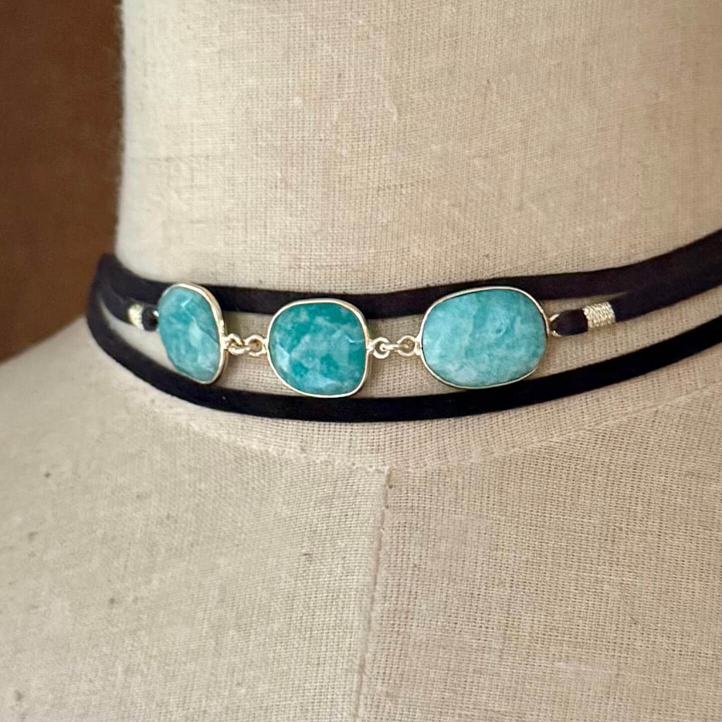 Lani Amazonite and Gold Wrap