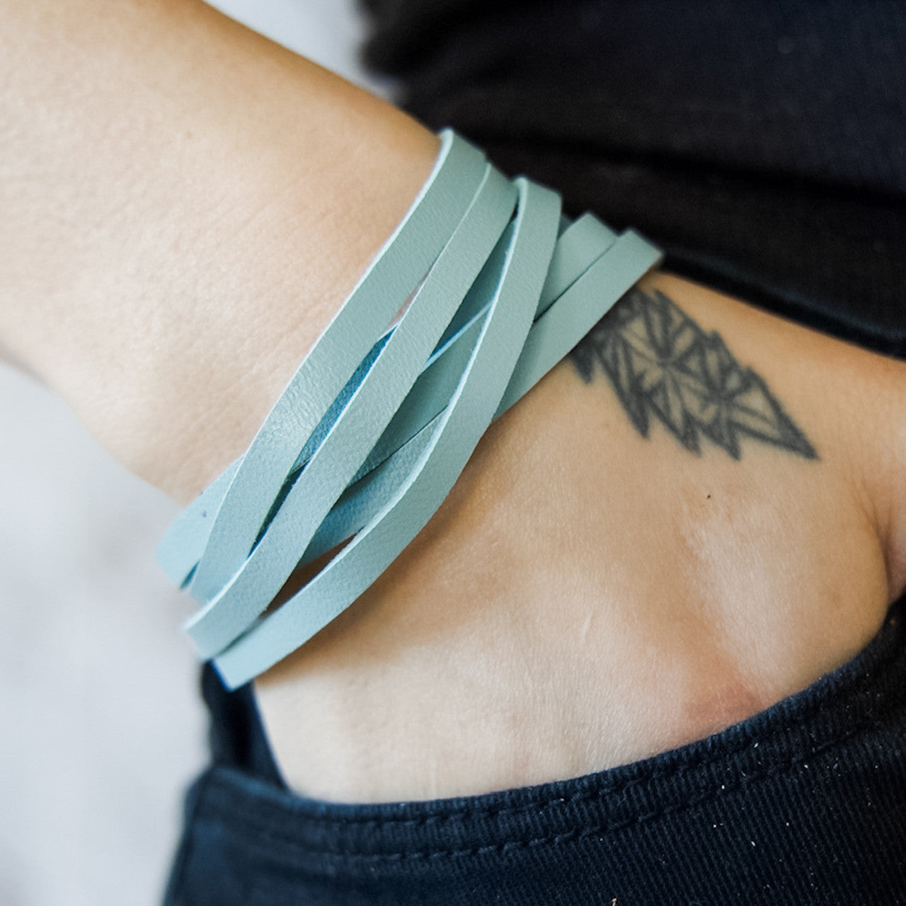 Sloane Sliced Wrap Bracelet In Sky