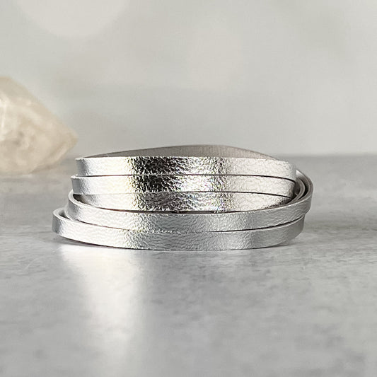 Sloane Sliced Wrap Bracelet In Silver