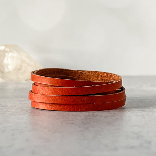 Sloane Sliced Wrap Bracelet In Tan