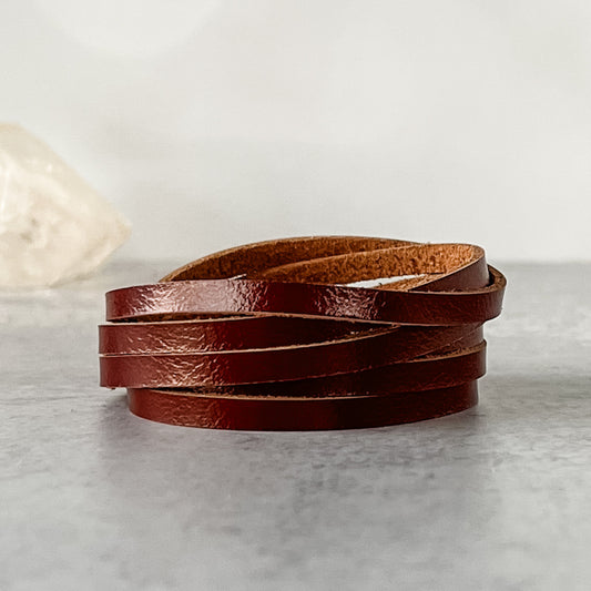 Sloane Sliced Wrap Bracelet In Whiskey