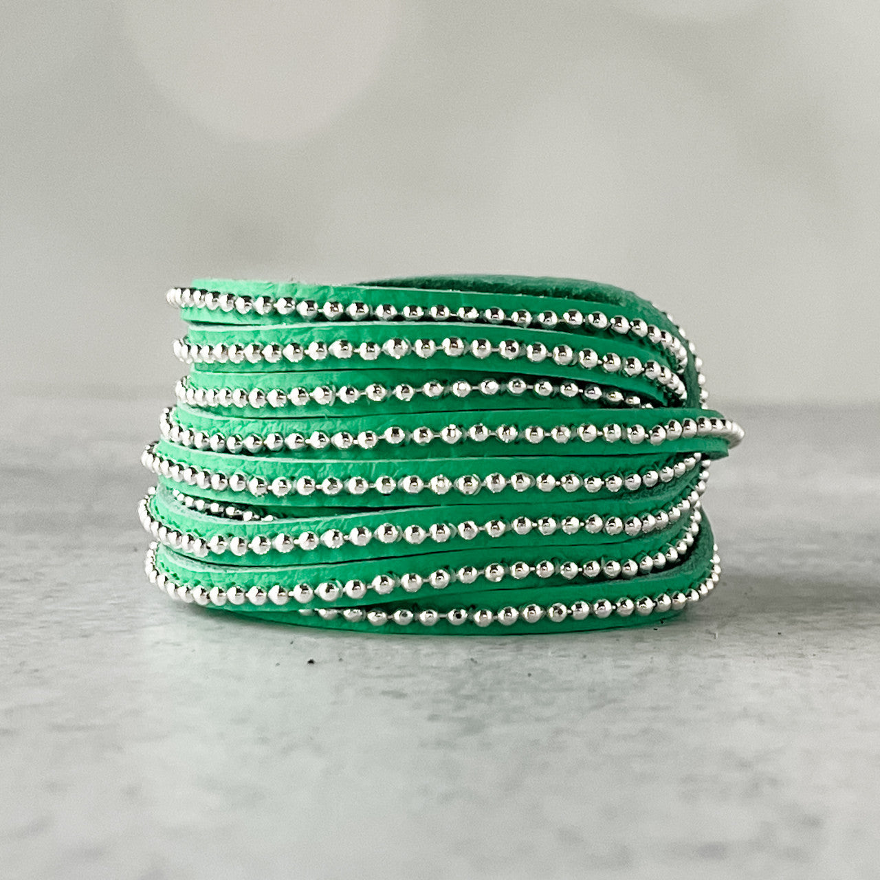 Beads Row Wrap Bracelet in Turquoise