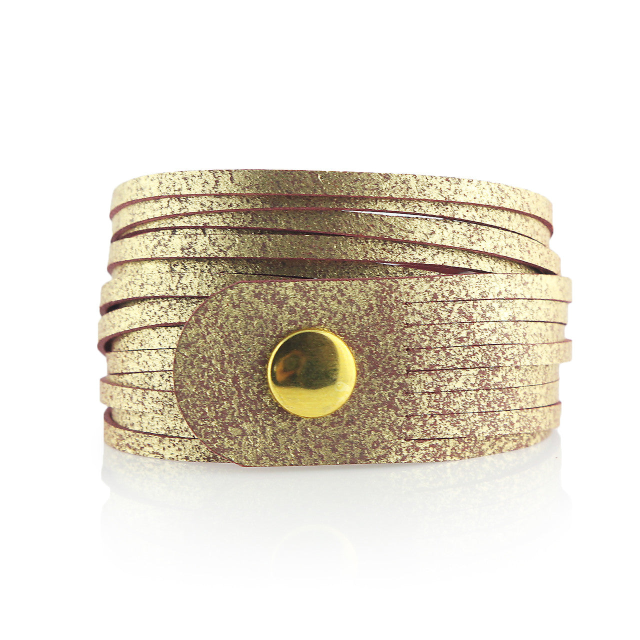 Sliced Wrap Bracelet In Coral Shimmer