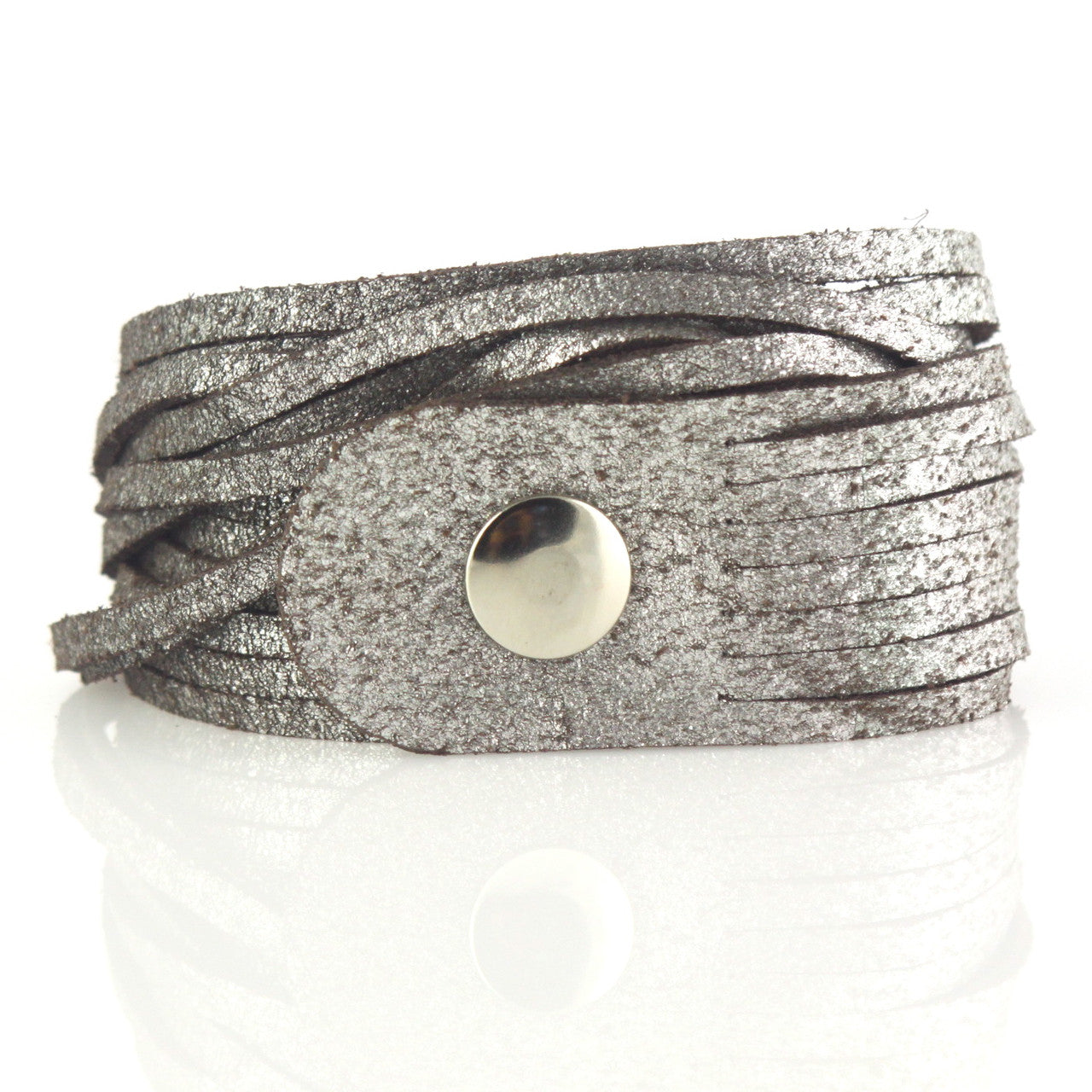 Sliced Wrap Bracelet In Brown Shimmer