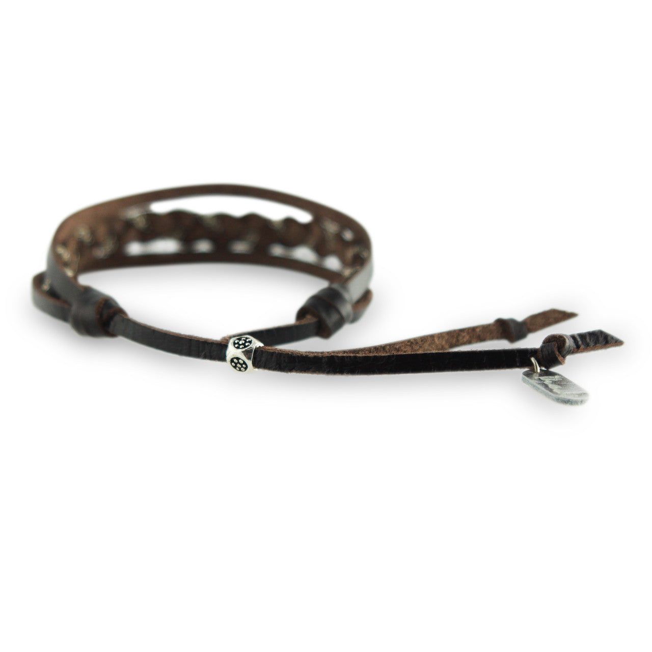 Sample Sale Braided Chain Adjustable Slide Bracelet in Chocolate