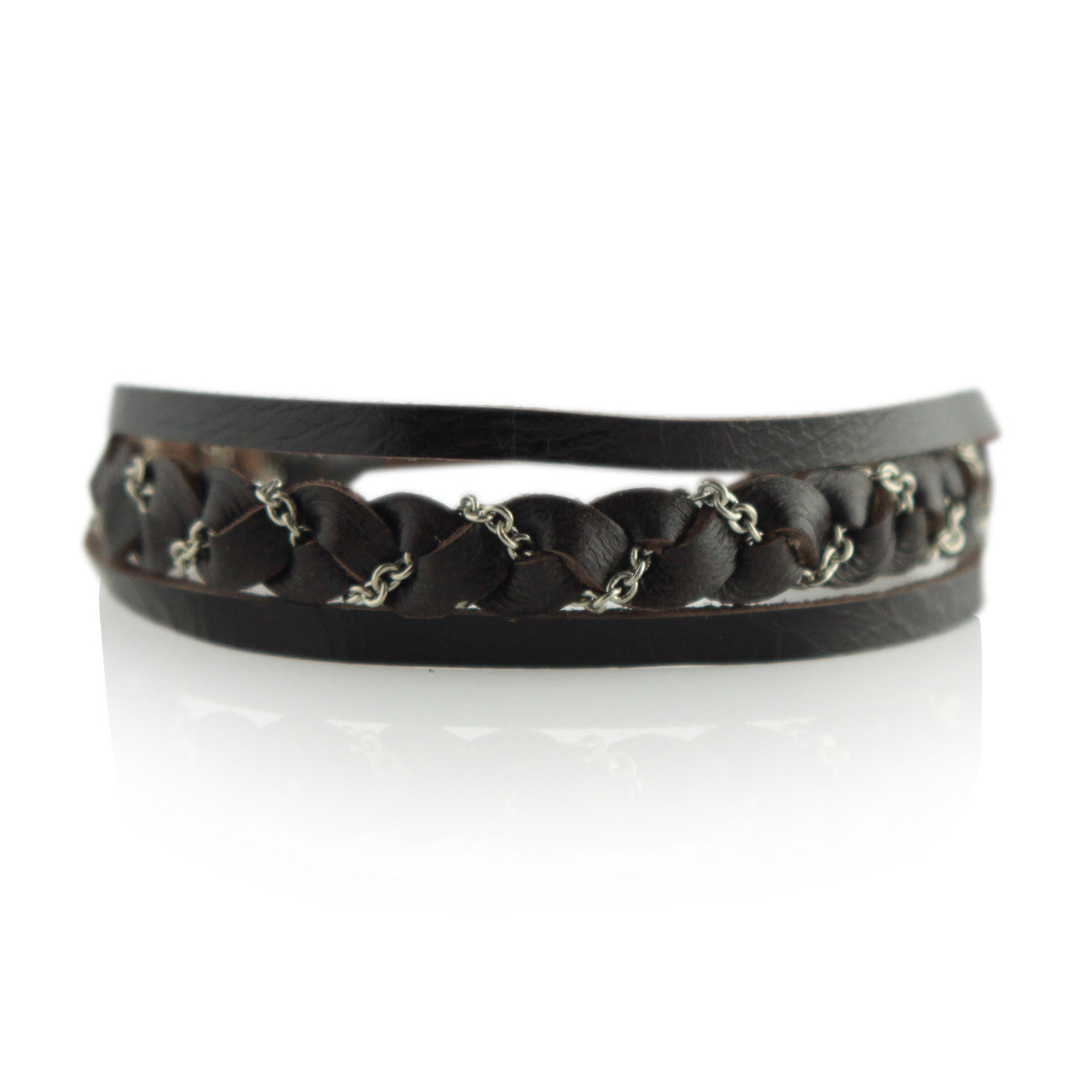 Sample Sale Braided Chain Adjustable Slide Bracelet in Chocolate