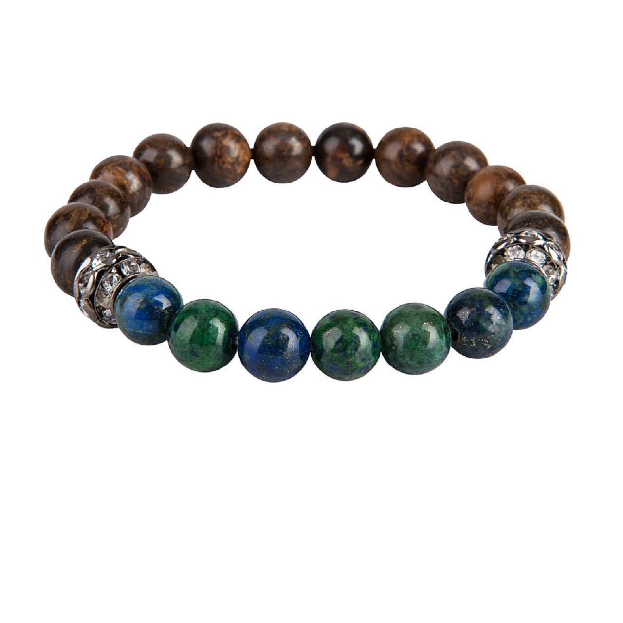 Gemstone Sparkle Stretch Bracelet with Jasper and African Turquoise