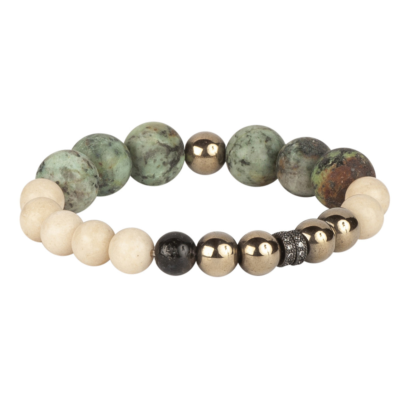 Gemstone Sparkle Stretch Bracelet with African Turquoise