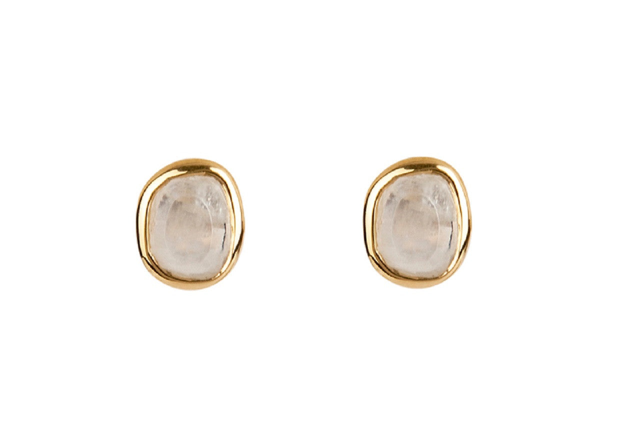 Moonbeam Studs in Gold