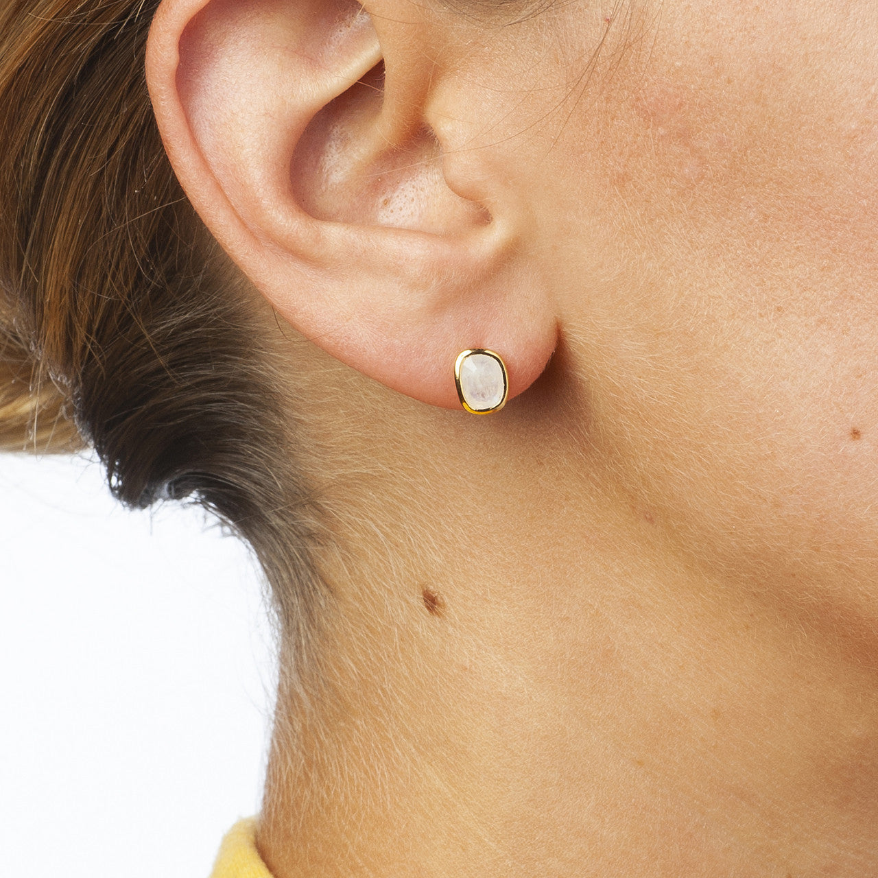 Moonbeam Studs in Gold