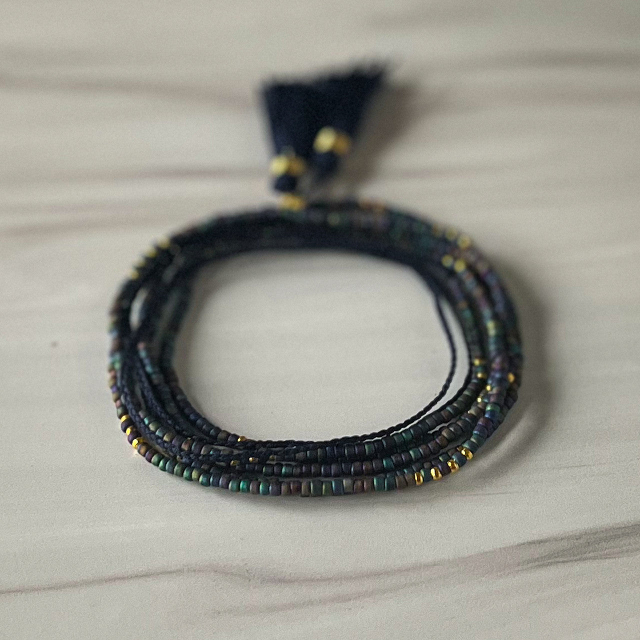 Delicate Frosted Bead Wrap