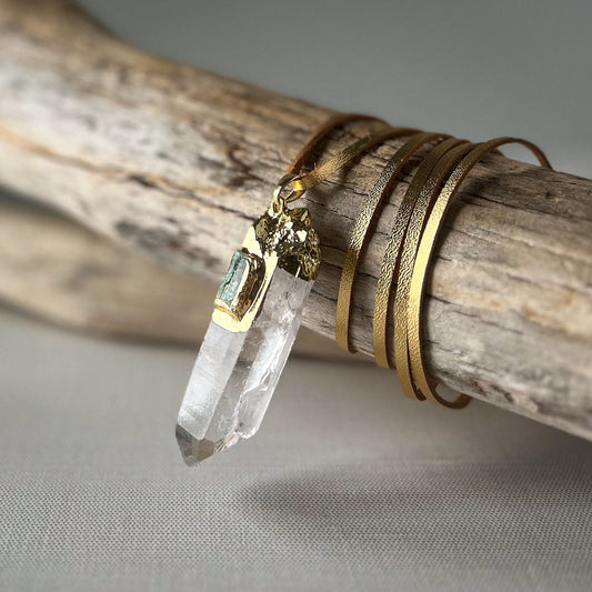 Amaya Quartz & Kyanite Necklace