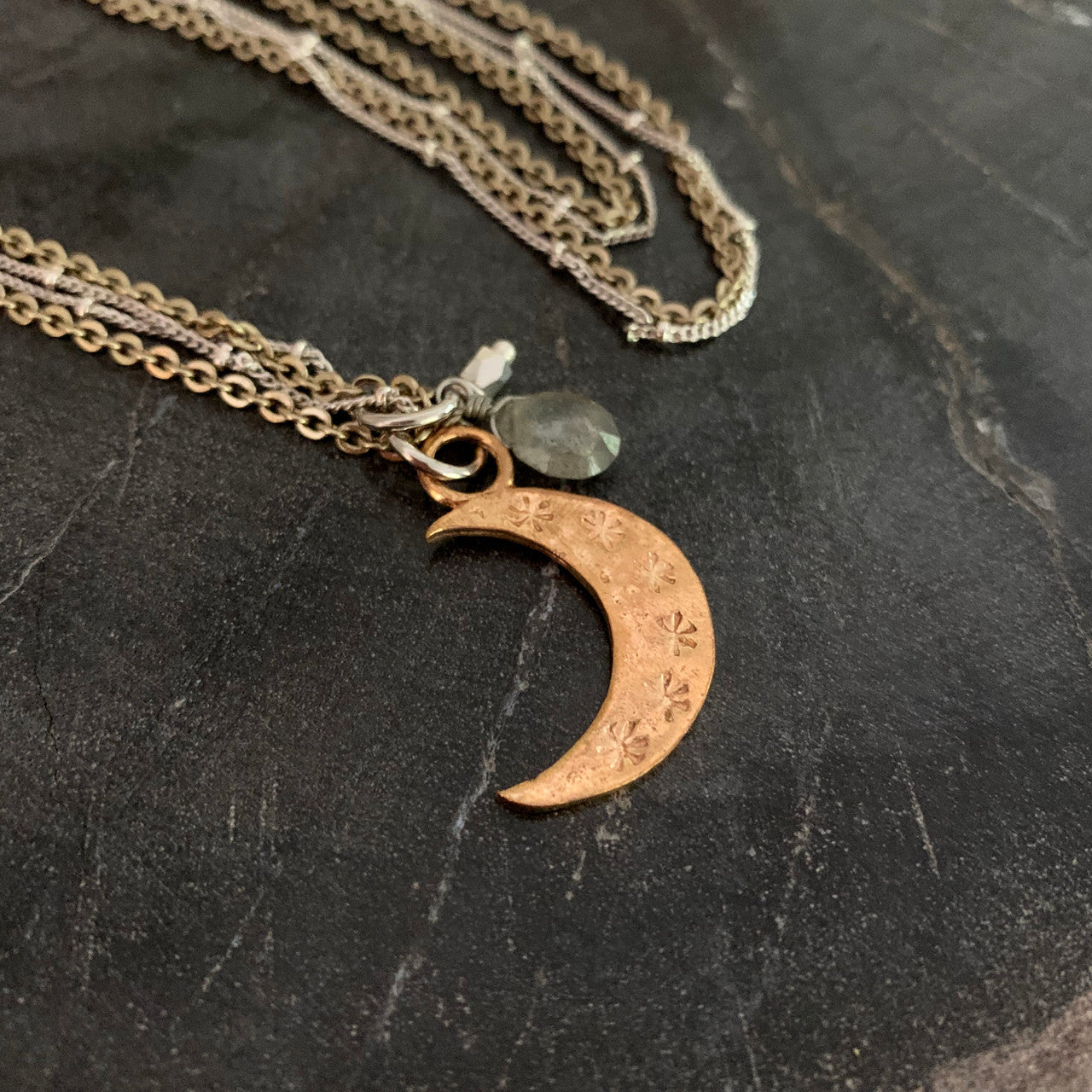 Sample Sale Seline Crescent Moon Pendant Necklace