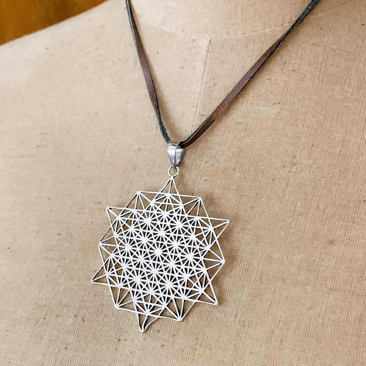 Sample Sale Sacred Geometry Silver Necklace