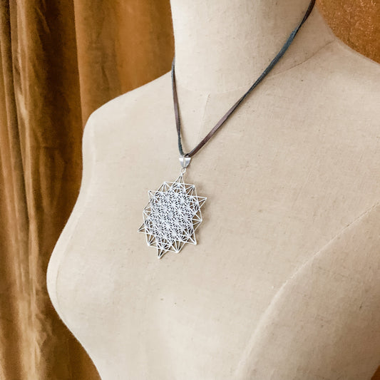 Sample Sale Sacred Geometry Silver Necklace