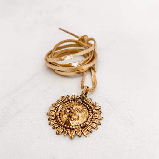 Sample Sale Sacred Geometry Sun Amulet Necklace