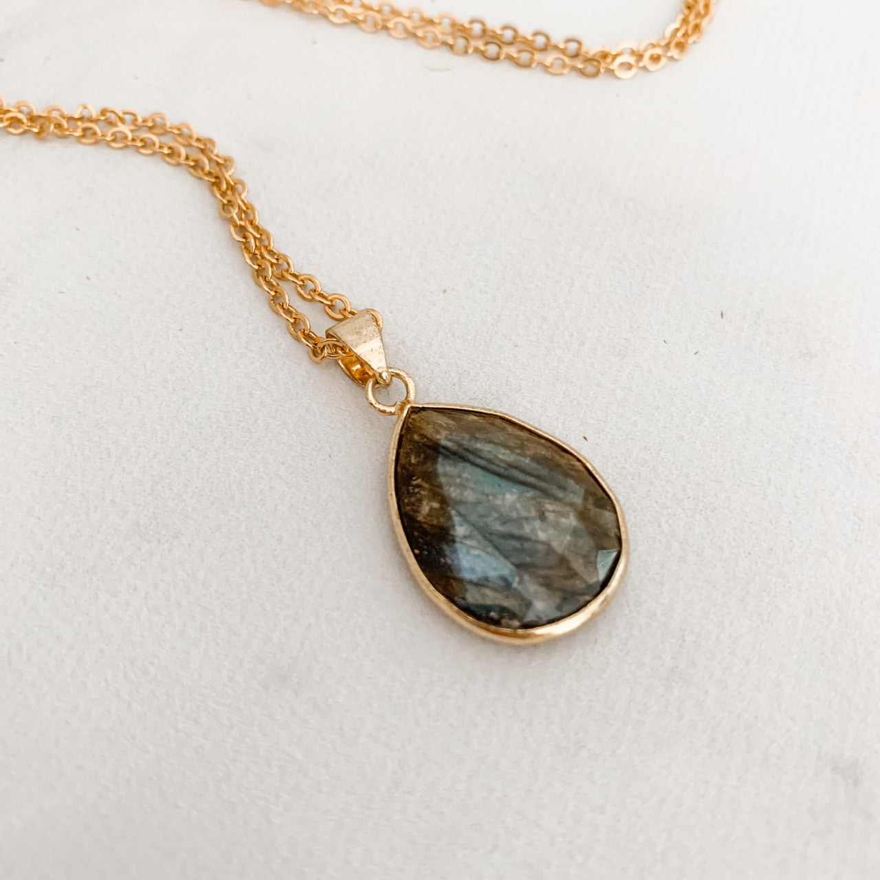 Sample Sale Alora Labradorite Drop Necklace