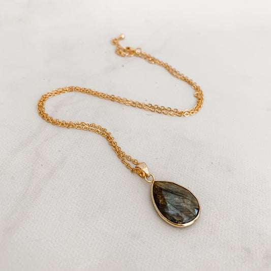 Sample Sale Alora Labradorite Drop Necklace