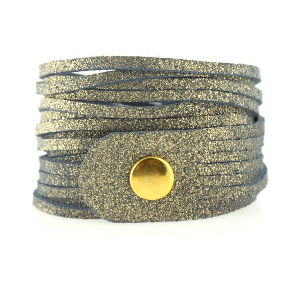 Sliced Wrap Bracelet in Midnight Shimmer